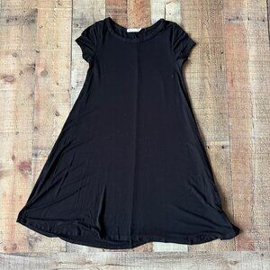 Forever rose womens black knee length t-shirt dress -S